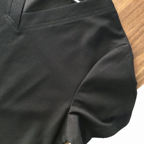 White Cross SCRUB Top Women's Healthcare Medical Uniform - Black & Grey - Picture 2 of 6